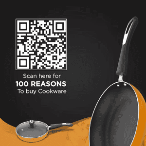 ‎Preethi Dura Collection Non Stick Fry Pan | 26 cm | Glass Lid Gas | 5 Star | Non Stick Effect | Turmeric Yellow