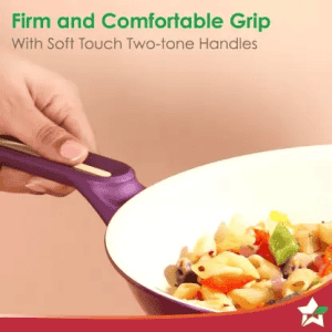 Wonderchef  Bellagio Fry Pan | 20 cm | 1.1 L capacity |  Ceramic Non-stick | Purple