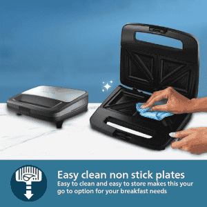 Philips Sandwich Maker | XL Sized | Silver, Black | HD2288/00