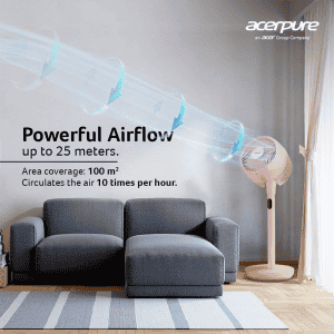 Acerpure Air Circulator Pedestal Fan | F2 Cozy | Pink