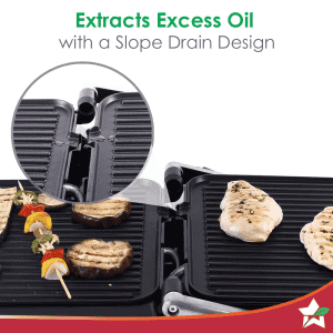 Wonderchef Sanjeev Kapoor Tandoor Professional Sandwich Maker | 2000 W | 3 in 1 Appliance | Black And Silver | WC SKT
