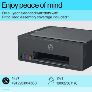 HP Smart Tank 581 | Multi-function WiFi Color Ink Tank Printer | Scan| Copy with 2 Extra Black Ink Bottle