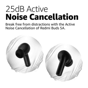 Redmi Buds 5A True Wireless Earbuds | ANC | AI Powered ENC | V5.4  | Black