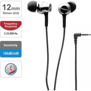 Sony | EX255AP Wired Headset | Wired in the ear | Black