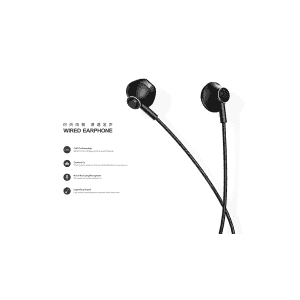 Remax | 711 Earphone Wired Headset Noise Cancelling Fashion in-Ear Earphone | Silver