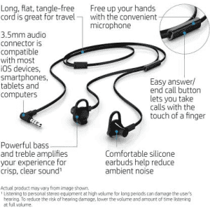 HP 150 Wired Headset | Wired in the ear | Black