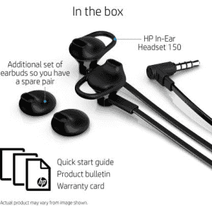 HP 150 Wired Headset | Wired in the ear | Black