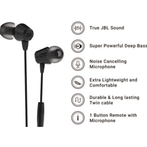 JBL Wired Headset | Black | T50HI
