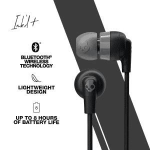 Skullcandy | Inkd Plus Wireless in-Earphone with Mic | Black/Gray