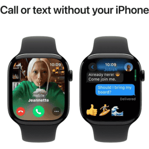 Apple Watch Series 10 | GPS | Cellular | 46mm | Jet Black Aluminium with Ink Sport Loop | Ink Strap