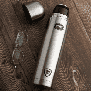 cello Lifestyle  Flask | 1000 ml | Thermal Jacket Stainless | Silver