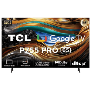 TCL P755 Pro 4K QLED Google TV | Dolby Atmos | 165 cm (65 inch) 65P755