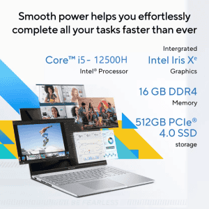 ASUS Vivobook 16 | Intel Core i5 | 12th Gen | 12500H | 16 GB | 512 GB SSD | Silver | X1605ZAC-MB540WS