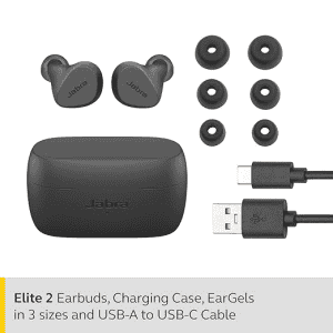 Jabra Elite 2  Earbuds | Truly Wireless | Dark Grey