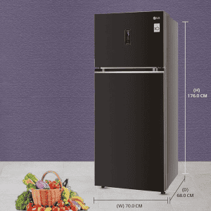 Lg  | 398 L | 3 Star | Frost-Free Smart Inverter Wi-Fi Double Door Refrigerator Convertible & Door Cooling | Russet Sheen | Gl-T422Vrsx