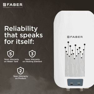 FABER FWG ZIPPY 3.0 Instant Water Geyser | 3 L | White