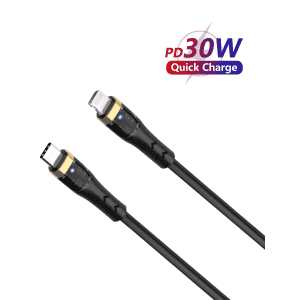 Salpido Crystal Dual Quick Charge 30W  USB C to Lightning Cable | 1M PD  Fast Charge | SDC 44 C L