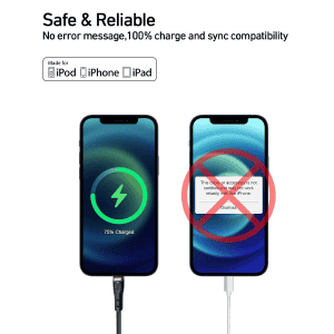 Salpido Crystal Dual Quick Charge 30W  USB C to Lightning Cable | 1M PD  Fast Charge | SDC 44 C L