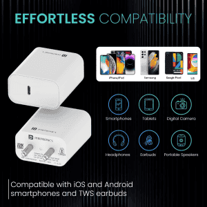 Portronics Adapto Super Fast Type C PD Wall Charger | Fast Charging Adaptor | 25W |‎ White | POR 2619