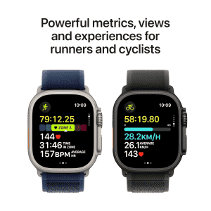Apple Watch Ultra 2 | GPS | Cellular | 49mm | M Size | Black Titanium with Dark Green Alpine Loop | Dark Green Strap | MX4R3HN/A