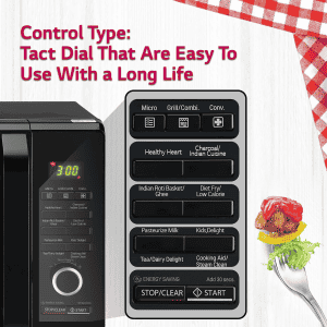LG Charcoal Convection Healthy Microwave Oven | 28 L | Black | MJ2887BWUM DBKQILN