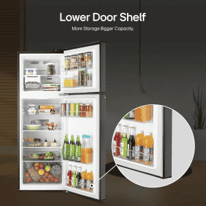 LG Frost Free Double Door 3 Star Convertible Refrigerator | 246 L | with Inverter Compressor | Ebony sheen | GL S262SESX