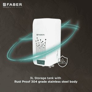 FABER FWG ZIPPY 3.0 Instant Water Geyser | 3 L | White