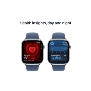 Apple Watch Series 10 | GPS | 42mm | S/M | Silver Aluminium with Denim Sport Band | Denim Strap | MWWA3HN/A