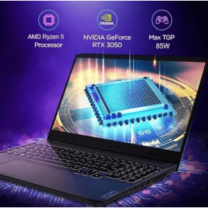 Lenovo IdeaPad Gaming 3 Laptop | AMD Ryzen 5 Hexa Core 7535HS | 16 GB | 512 GB SSD | 6 GB Graphics | NVIDIA GeForce RTX 3050 | 15.6 Inch | Onyx Grey | 82SB00M6IN