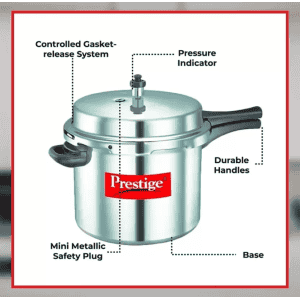 Prestige popular aluminium Outer Lid Pressure Cooker | 10 L |  Silver |  10030