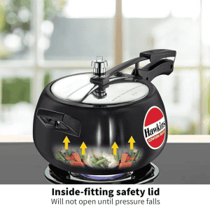 Hawkins Contura Inner Lid Pressure Cooker | 5 L | Black | CB50
