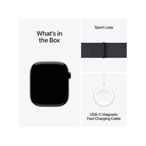 Apple Watch Series 10 | GPS | 46mm | Jet Black Aluminium with Ink Sport Loop | Ink Strap