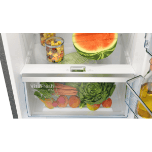 BOSCH Series 4 Frost Free Triple Door Refrigerator | 364 L | 3 Star | VarioInverter Compressor | Smoky Steel | CMC36K03NI