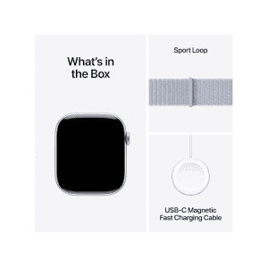 Apple Watch Series 10 | GPS | 42mm | Silver Aluminium with Blue Cloud Sport Loop | Blue Cloud Strap | MWWD3HN/A
