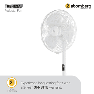 atomberg Renesa Swing Pedestal Fan | 400mm | Snow White | FG0212