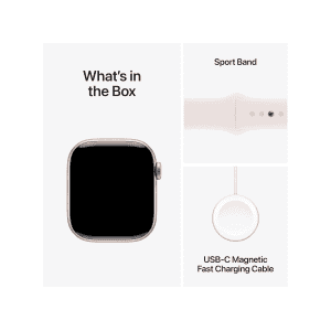 Apple Aluminium Case Sport Band Light Blush Strap |  Watch Series 10 | GPS | 46mm | M/L Rose Gold | MWWU3HN/A