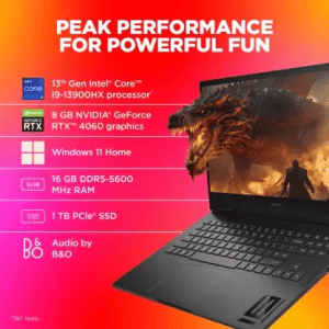 HP OMEN Intel Core i9 13th Gen 13900HX | 16 GB | 1 TB SSD  | 8 GB Graphics | NVIDIA GeForce RTX 4060 Gaming Laptop | Shadow Black | 16-wf0148TX