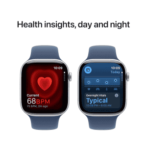 Apple Watch Series 10 | GPS | 42mm | M/L | Silver Aluminium with Denim Sport Band | Denim Strap | MWWC3HN/A