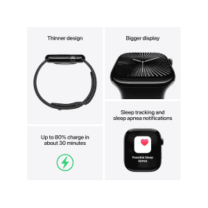 Apple Watch Series 10 | GPS | Cellular | 46mm | S/M |  Silver Aluminium Case With Sport Band | Denim Strap | MWY03HN/A