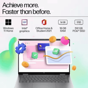 HP ENVY AI PC Intel Core Ultra 5 125U  | 16 GB | 512 GB SSD Thin and Light Laptop  | 14 inch |  Meteor Silver | 14-fc0105TU