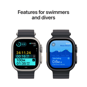 Apple Watch Ultra 2 | GPS | Cellular | 49mm | Black Titanium with Black Ocean Band | Black Ocean Strap | MX4P3HN/A
