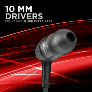 boAt BassHeads 220 Wired Earphones | In the Ear | Black