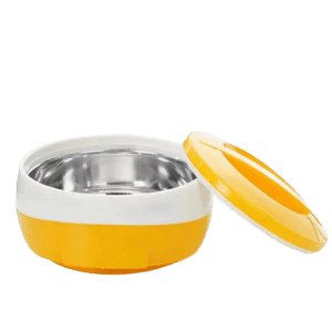 BlueBerrys Wave Yellow White, Inner Steel Casserole Gift Set Combo 600 ml 1200 ml 2000 ml | Thermoware Casserole Set