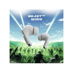 boAt Immortal 101 TWS Earbuds | 30 HRS Playtime Blazing LEDs | White Sabre