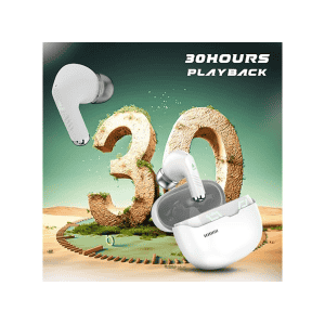 boAt Immortal 101 TWS Earbuds | 30 HRS Playtime Blazing LEDs | White Sabre