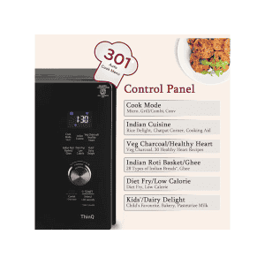 LG Charcoal Countertop Microwave Oven | 28 L | Scan to Cook Wi-Fi Enabled | Black | MJEN286VIW