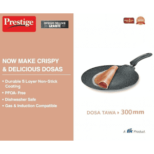 Prestige Omega Deluxe Granite  Non-Stick Dosa Tawa | 30cm | Black | 36862