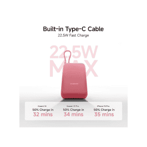 Xiaomi Pocket Power Bank | 10000mAh | 22.5W | Maroon | P15ZM