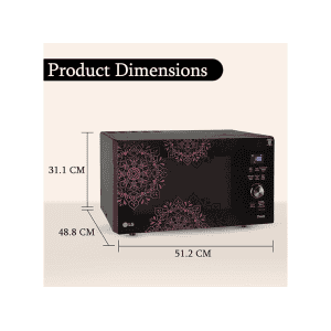 LG Charcoal Countertop Microwave Oven | 28 L | Scan to Cook Wi-Fi Enabled | Black | MJEN286VIW