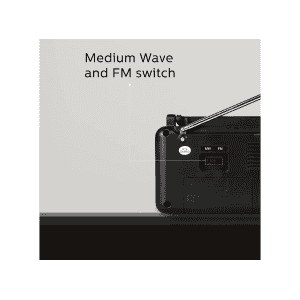Philips Radio | MW FM Bands | 180mW RMS Sound output | Grey | RL191/94